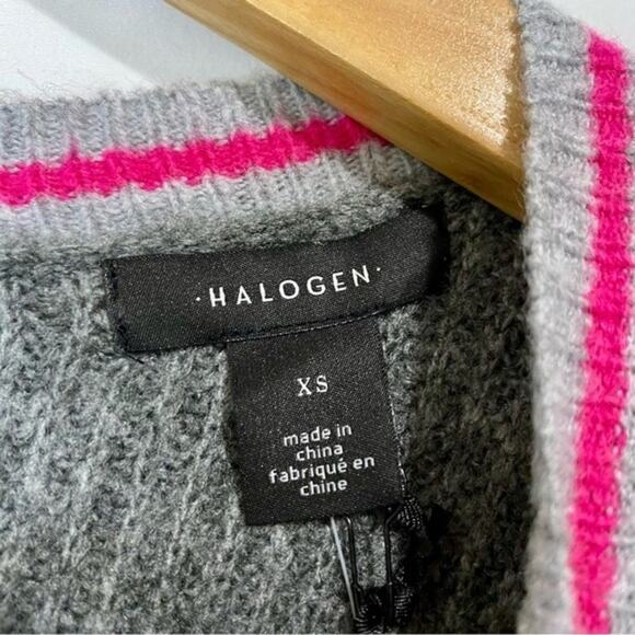 Halogen Women’s Knit Long Sleeve Crew Neck Sweater Grey Dark Heather Size XS NWT - Picture 3 of 9